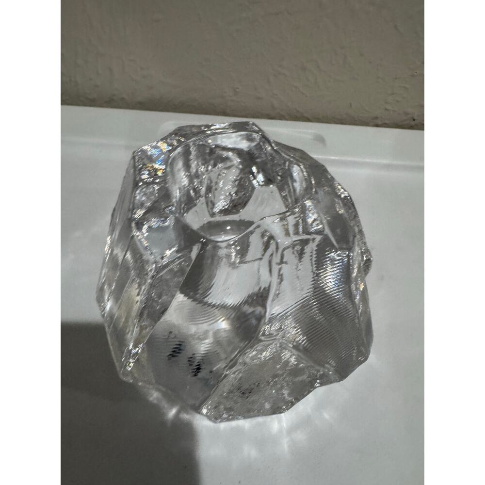 Kosta Boda Scandi Glass Rock Candle Votive Holder Vintage - Picture 4 of 9